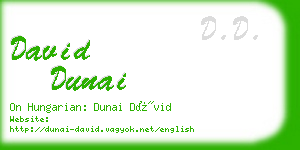 david dunai business card